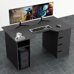 Biurko gamingowe Rasin RS-1 czarne