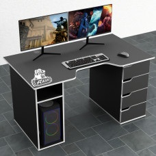 Biurko gamingowe Rasin RS-1 czarny+biały