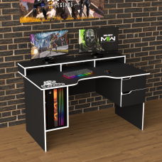 Biurko gamingowe Rasin RS-10 czarny+biały