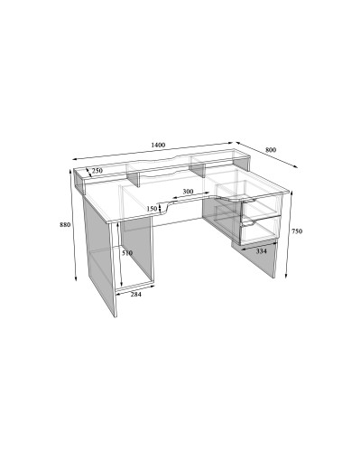 Biurko gamingowe Rasin RS-10 czarny