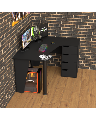 Biurko gamingowe Rasin RS-11 czarny