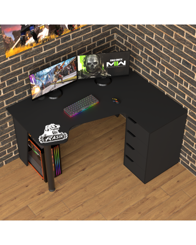 Biurko gamingowe Rasin RS-11 czarny