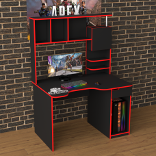 Biurko gamingowe Rasin RS-12 czarny+czerwony