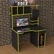 Biurko gamingowe Rasin RS-12 czarny+żółty