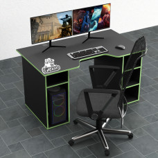 Biurko gamingowe Rasin RS-2 czarny+zielony