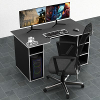 Biurko gamingowe Rasin RS-2 czarny+biały