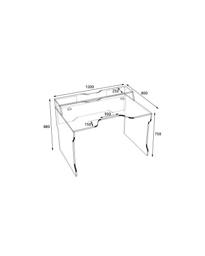 Biurko gamingowe Rasin RS-22 czarny