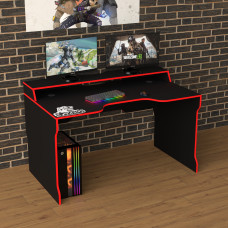 Biurko gamingowe Rasin RS-22 czarny+czerwony