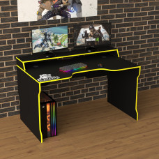 Biurko gamingowe Rasin RS-22 czarny+żółty