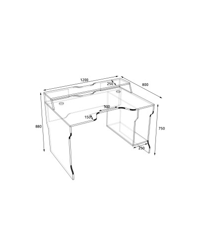 Biurko gamingowe Rasin RS-23 czarny