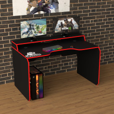 Biurko gamingowe Rasin RS-24 czarny+czerwony