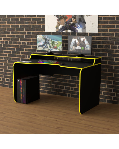 Biurko gamingowe Rasin RS-24 czarny+żółty