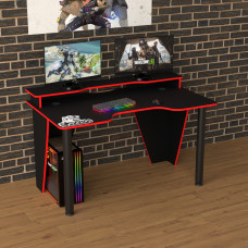 Biurko gamingowe Rasin RS-25 czarny+czerwony