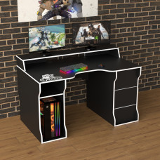 Biurko gamingowe Rasin RS-26 czarny+biały