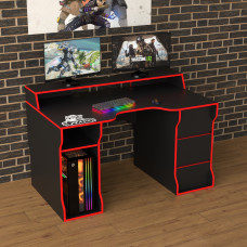 Biurko gamingowe Rasin RS-26 czarny+czerwony