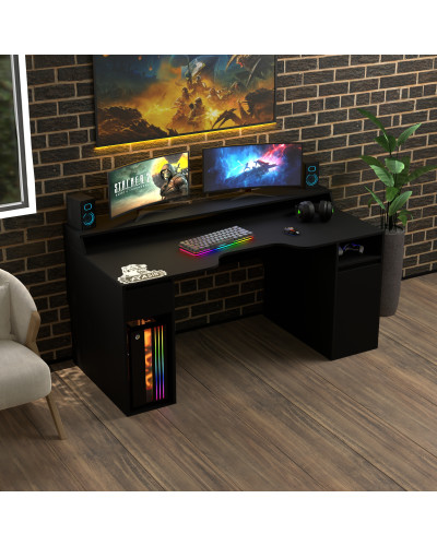 Biurko gamingowe Rasin RS-27 czarny