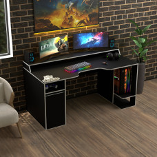 Biurko gamingowe Rasin RS-28 czarny+biały