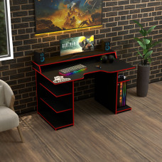 Biurko gamingowe Rasin RS-29 czarny+czerwony