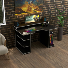 Biurko gamingowe Rasin RS-29 czarny+biały