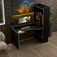 Biurko gamingowe Rasin RS-31 czarny+biały