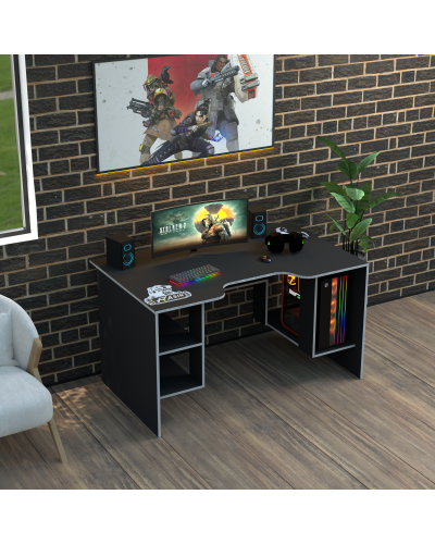 Biurko gamingowe Rasin RS-32 czarny+biały