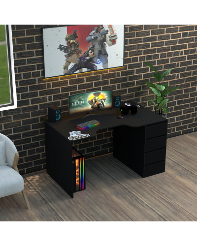 Biurko gamingowe Rasin RS-33 czarny