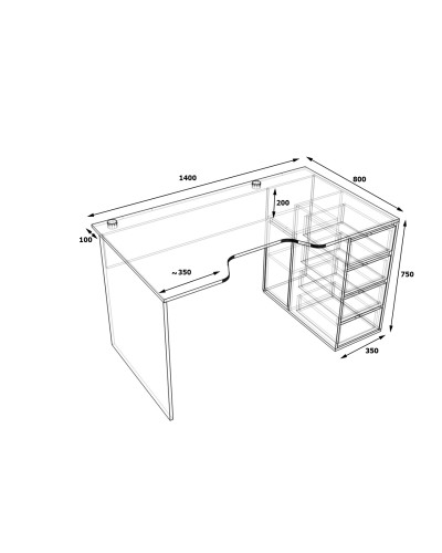 Biurko gamingowe Rasin RS-33 czarny+biały