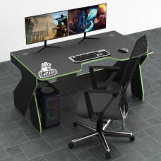 Biurko gamingowe Rasin RS-4 czarny+zielony