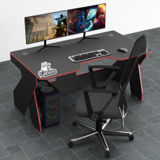 Biurko gamingowe Rasin RS-4 czarny+czerwony