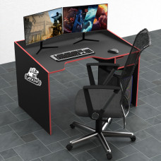 Biurko gamingowe Rasin RS-5 czarny+czerwony