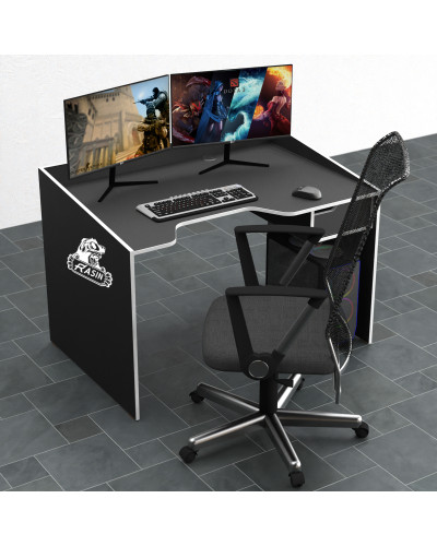 Biurko gamingowe Rasin RS-5 czarny+biały