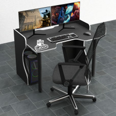 Biurko gamingowe Rasin RS-6 czarny+biały