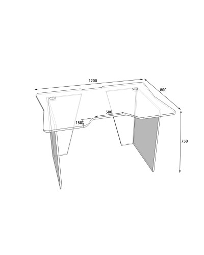 Biurko gamingowe Rasin RS-8 czarny