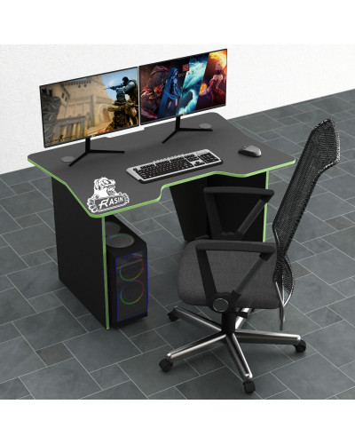Biurko gamingowe Rasin RS-8 czarny+zielony