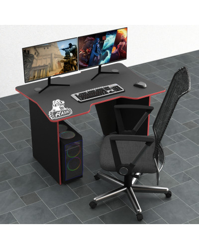 Biurko gamingowe Rasin RS-8 czarny+czerwony
