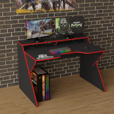 Biurko gamingowe Rasin RS-9 czarny+czerwony