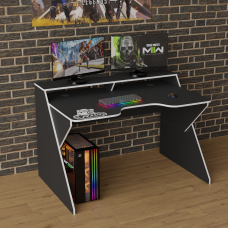 Biurko gamingowe Rasin RS-9 czarny+biały