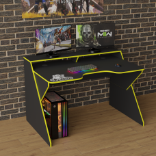 Biurko gamingowe Rasin RS-9 czarny+żółty