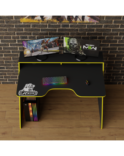 Biurko gamingowe Rasin RS-9 czarny+żółty