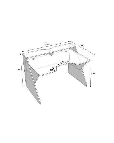 Biurko gamingowe Rasin RS-9 czarny